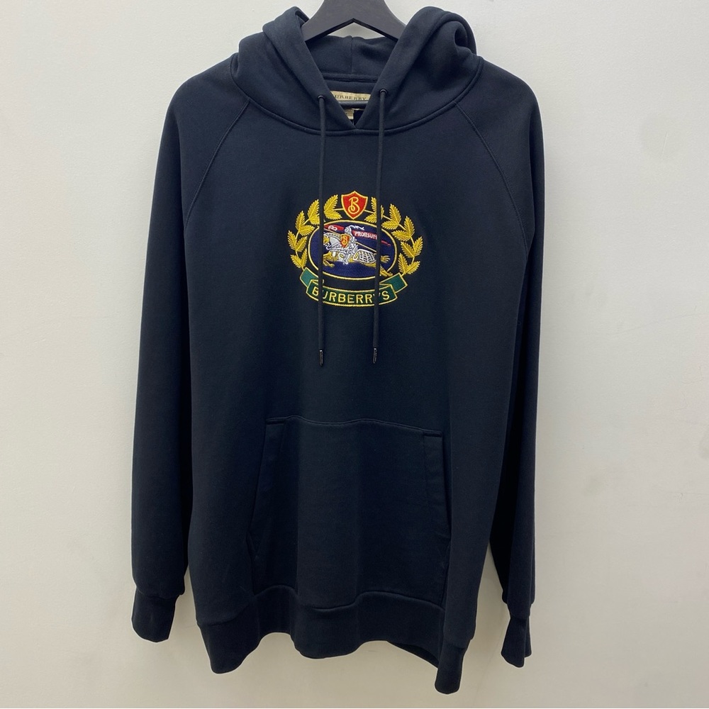 Burberry black Hoodie. Almost new. Size Large.